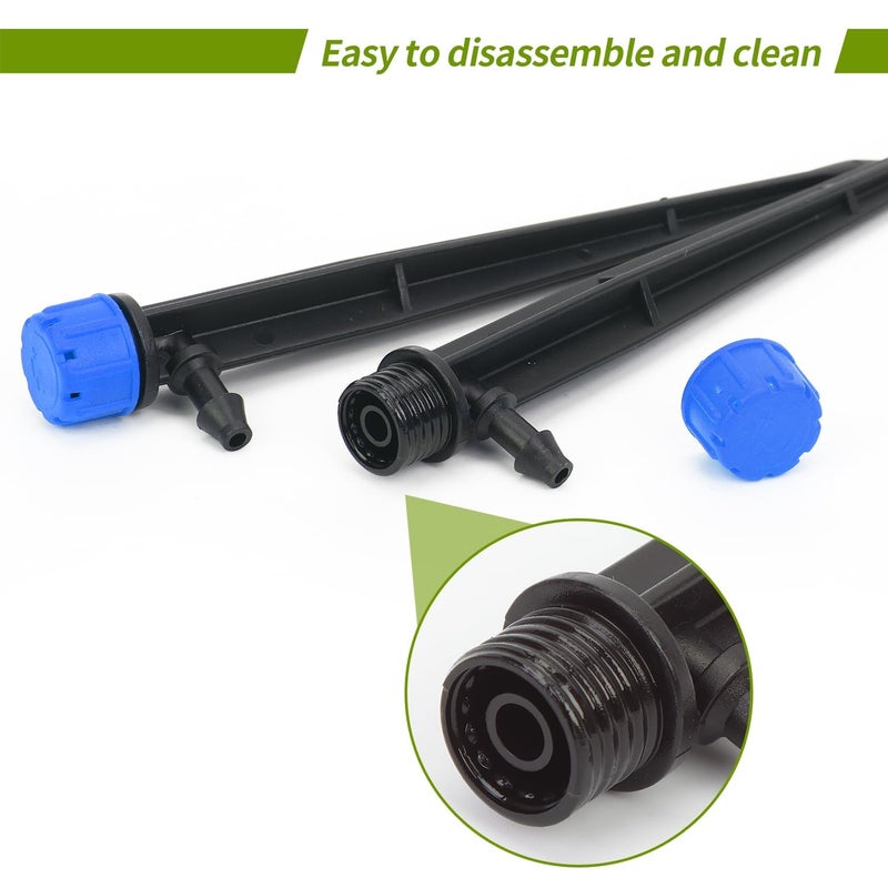Hakioi 1/4 inch Drip Irrigation Emitters,100 Pcs Drip Emitters for 1/4" Irrigation Tubing Adjustable Water Flow Irrigation Drippers Drip Heads Drip Nozzles for Plants Garden Watering Raised Bed Potted Flower - Image 3